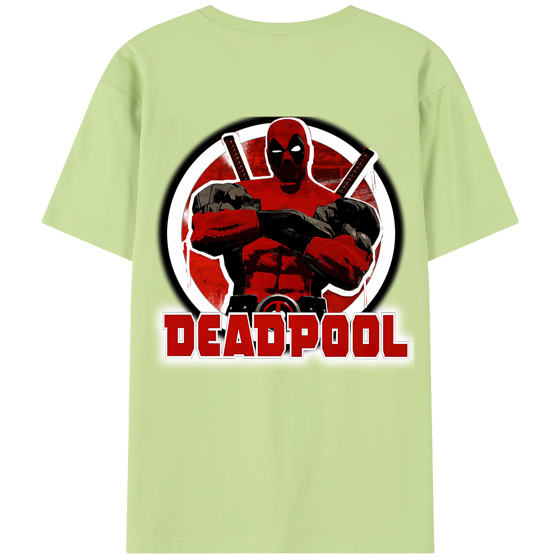 （画像用） Deadpool デッドプール 綿100％半袖Tシャツ（背面プリント）